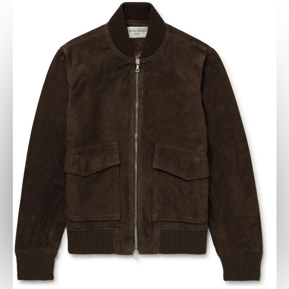 NWOT: Officine Generale Suede Bomber Jacket